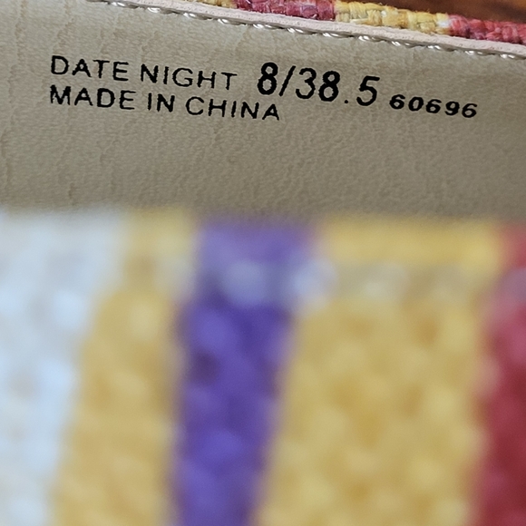 Chinese Laundry Multicolor Striped Basket Weave Wedge Heel Sandal - Picture 7 of 7